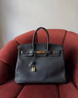 Hermès Birkin 35 In Black Togo (2014)