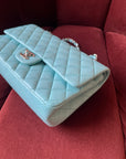 Chanel Medium Classic Double Flap In Tiffany Blue Lambskin (2019)