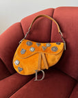 Dior by Galliano Limited Edition Embellished Suede Saddle Bag (2009)