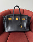 Hermès Birkin 35 In Indigo Ardennes (2003)