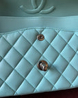 Chanel Medium Classic Double Flap In Tiffany Blue Lambskin (2019)