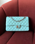Chanel Medium Classic Double Flap In Tiffany Blue Lambskin (2019)