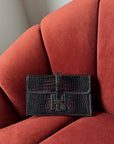 Hermès Mini Jige In Black Porosus Crocodile (2004)