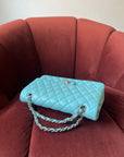 Chanel Medium Classic Double Flap In Tiffany Blue Lambskin (2019)