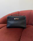 Hermès Kelly Pochette In Black Evergrain (2006)