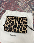 Celine by Phoebe Philo Leopard Print Calf hair Clutch