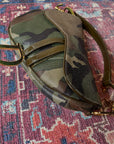 Vintage Dior Camouflage Saddle Bag