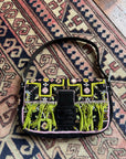 Fendi Vintage Beaded Fringe Baguette Shoulder Bag