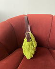 Fendi Vintage Lime Green Wool Baguette