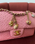 *ON HOLD* Chanel Mini Valentines Charm Flap In Pink Python (2014-15)