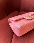 *ON HOLD* Chanel Mini Valentines Charm Flap In Pink Python (2014-15)