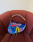 Dior Limited Edition "Adiorable" 69 Blue Velvet Saddle Bag (2003)