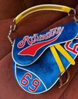 Dior Limited Edition "Adiorable" 69 Blue Velvet Saddle Bag (2003)