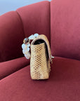 Chanel Stone Handle Mini Flap In Natural Python (2003)