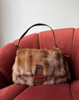 Fendi Vintage Mink & Python Mama Baguette