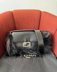 Fendi Fox Fur Crystal Embellished Python Trim Baguette (2026)