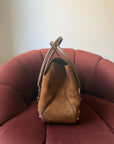 Gucci by Tom Ford Bamboo Horsebit Shopper In Brown Suede (2006)