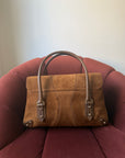 Gucci by Tom Ford Bamboo Horsebit Shopper In Brown Suede (2006)