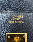 Hermès Birkin 35 In Indigo Ardennes (2003)