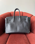 Hermès Birkin 35 In Indigo Ardennes (2003)
