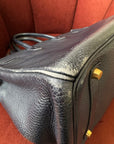 Hermès Birkin 35 In Indigo Ardennes (2003)