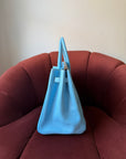Hermès Candy Collection Birkin 35 Verso In Celeste Epsom / Bleu Mykonos (2011)