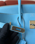 Hermès Candy Collection Birkin 35 Verso In Celeste Epsom / Bleu Mykonos (2011)