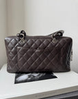 Chanel Cambon Ligne Bowler In Brown Lambskin (2005)