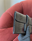 Hermès Mini Jige In Black Porosus Crocodile (2004)