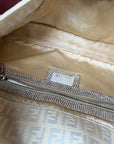 Fendi Vintage Embroidered Floral Sequin Zucca Baguette