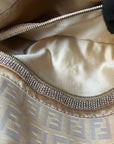 Fendi Vintage Embroidered Floral Sequin Zucca Baguette