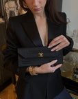 Chanel Vintage Satin Envelope Clutch (1991-1994)