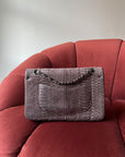 Chanel Medium Classic Double Flap In Espresso Python (2011)