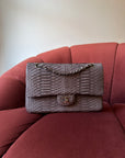 Chanel Medium Classic Double Flap In Espresso Python (2011)