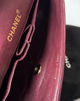 Chanel Burgundy East West Chocolate Bar Flap (2002-2003)