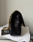 Chanel Vintage Medium Classic Double Flap In Navy Lambskin (1994-1996)