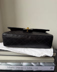 Chanel Vintage Medium Classic Double Flap In Navy Lambskin (1994-1996)