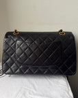 Chanel Vintage Medium Classic Double Flap In Navy Lambskin (1994-1996)