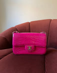Chanel Mini Rectangle Flap In Fuchsia Alligator (2019) *PRICE UPON REQUEST*