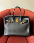 Hermès Birkin 35 In Black Togo (2012)