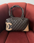 Chanel Cambon Ligne Bowler In Brown Lambskin (2005)