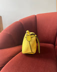 Loewe Mini Puzzle Bag In Yellow Python