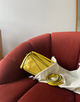 Loewe Mini Puzzle Bag In Yellow Python
