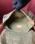 Louis Vuitton Green Denim Monogram Pleaty (2006)
