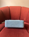 Chanel Vintage Mini Square Flap In Light Blue Denim (1991)