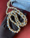 Chanel Vintage Mini Square Flap In Light Blue Denim (1991)