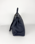 Hermès Kelly 40 In Bleu De Prusse Clemence Leather (2009)
