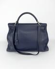 Hermès Kelly 40 In Bleu De Prusse Clemence Leather (2009)