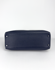 Hermès Kelly 40 In Bleu De Prusse Clemence Leather (2009)