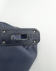 Hermès Kelly 40 In Bleu De Prusse Clemence Leather (2009)